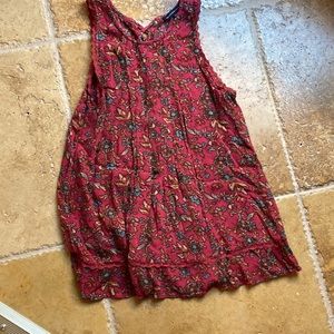 American eagle outfitters xs cute sleeveless blouse maroon floral